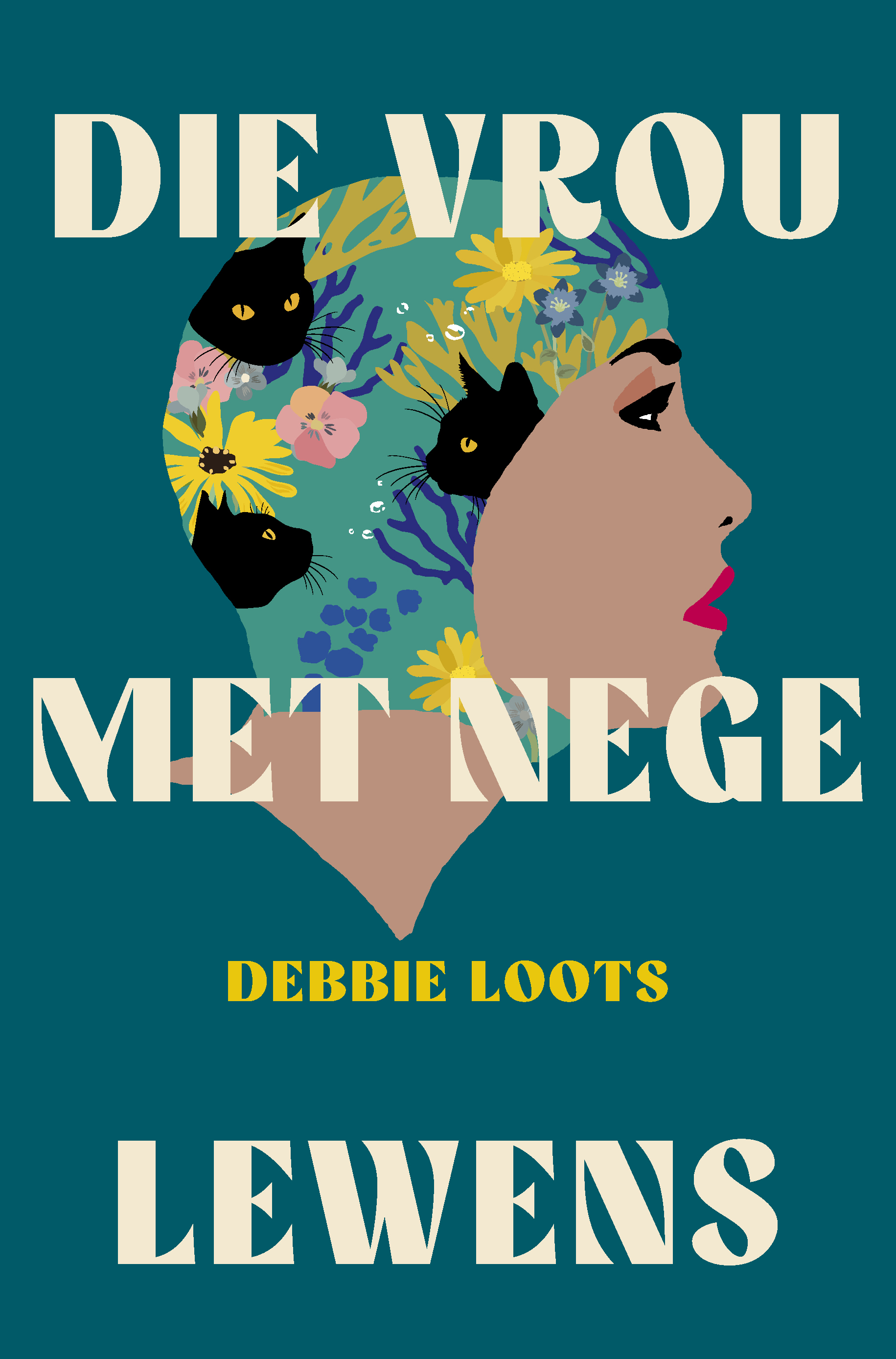 Die vrou met nege lewens – voorblad